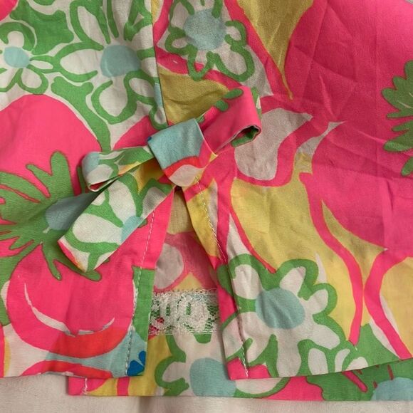 Lilly Pulitzer Pink Ice Cream Social Floral Shift Sleeveless Dress Girls 10 - Picture 11 of 14